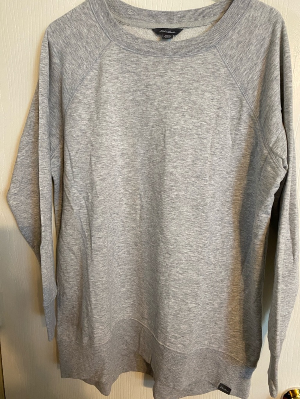 Eddie Bauer Heather Gray Raglan Crew Sweatshirt